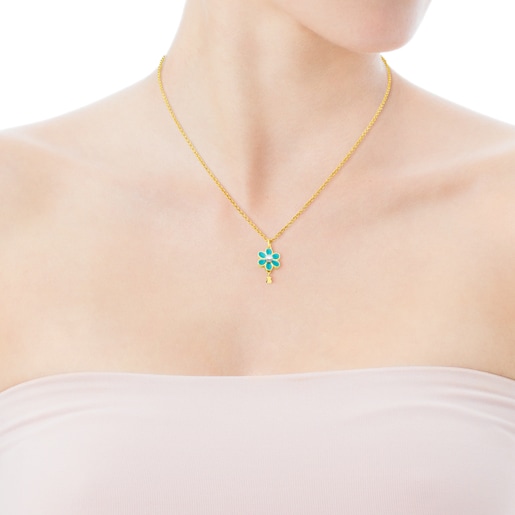 Vermeil Silver Happy Moments Necklace with Pearl and Enamel