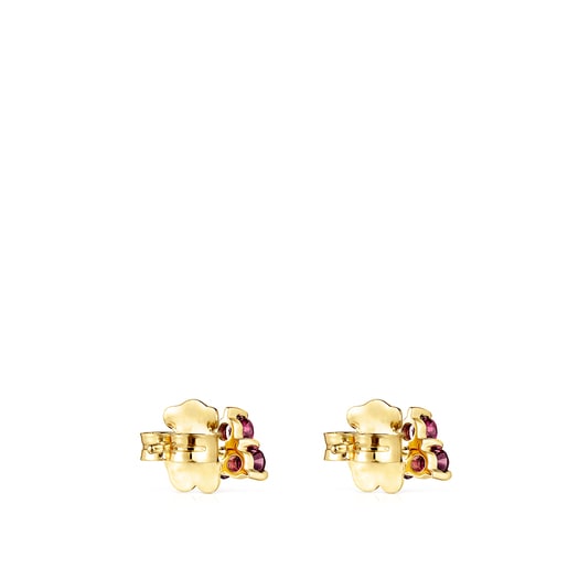 Gold Luz Earrings with Rhodolite