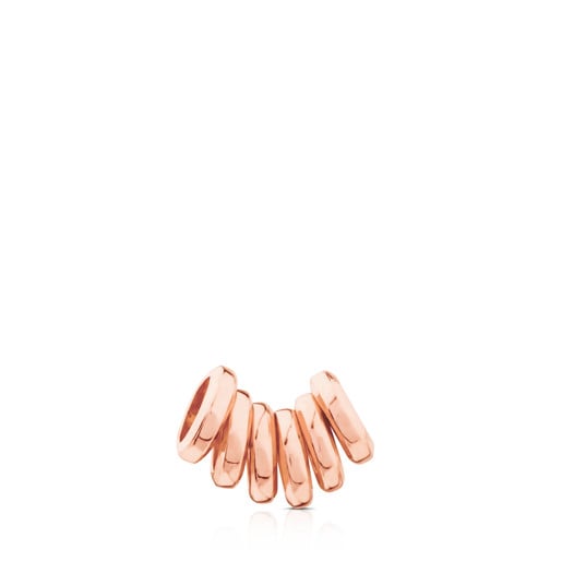 Σετ δαχτυλιδιών από ροζ Ασήμι Vermeil