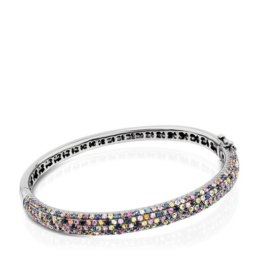 Silver TOUS Fantasy Bracelet with multicolor Sapphires