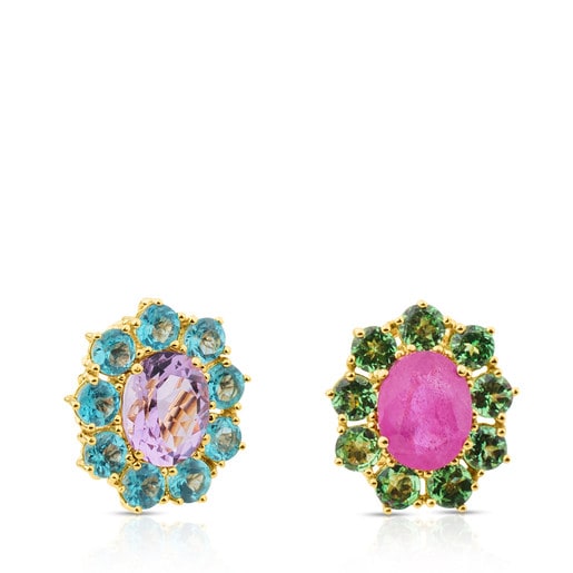 TOUS ATELIER Tea Time Earrings in Gold with Gemstones | Westland Mall