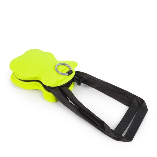 Sac shopping Salsi ourson pliable noir et jaune