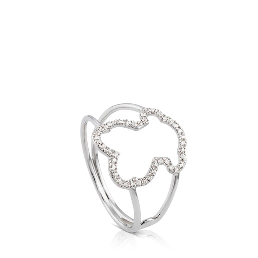 White Gold Silueta Ring with Diamond