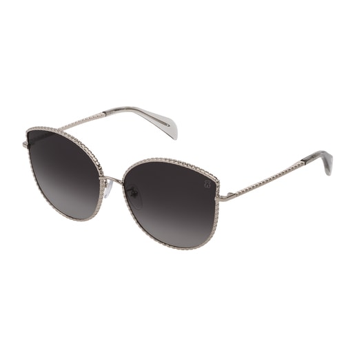 Sonnenbrille Oso Straight aus silberfarbenem Metall