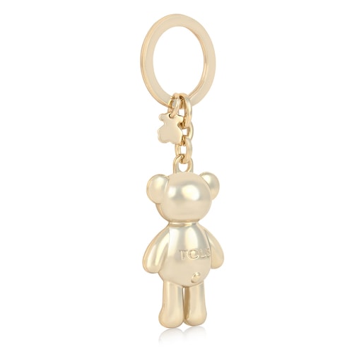 Gold colored Teddy Bear bear Key ring