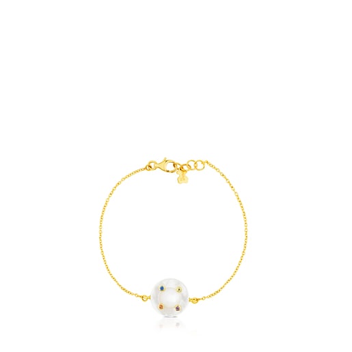 Ciel Bracelet in Gold with Gems and Mother-of-Pearl