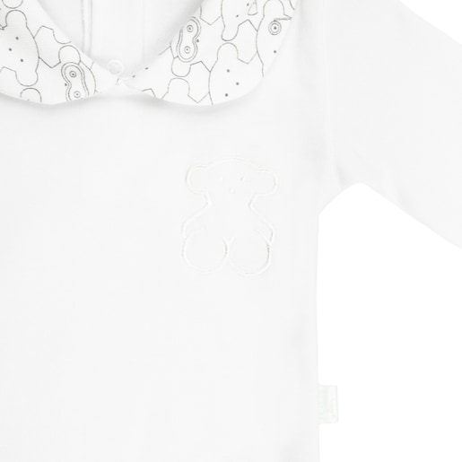 Body niña con cuello bebé Mani Bear Blanco