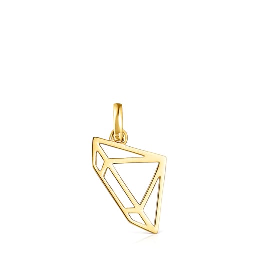 Silver Vermeil Job diamond Pendant