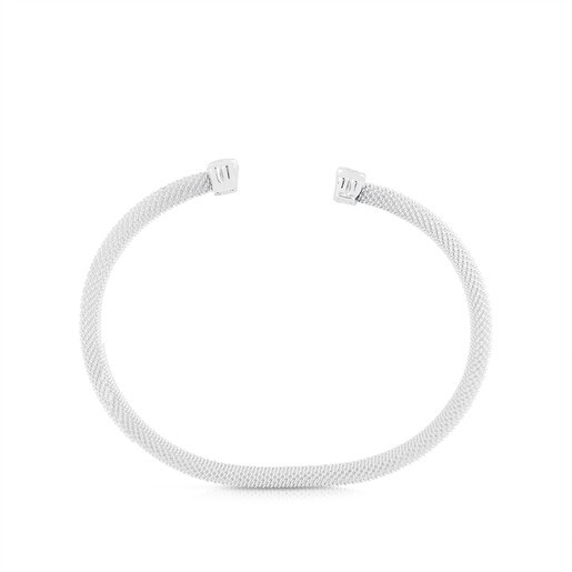Pulsera de plata motivo oso Icon Mesh