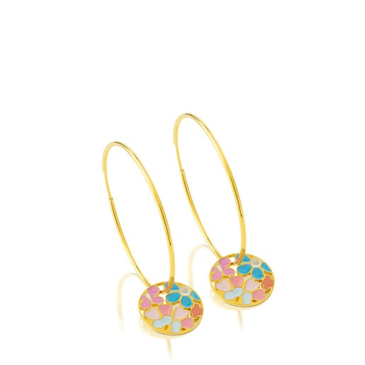 Vermeil Silver Bliss Earrings with Turquoises and Enamel