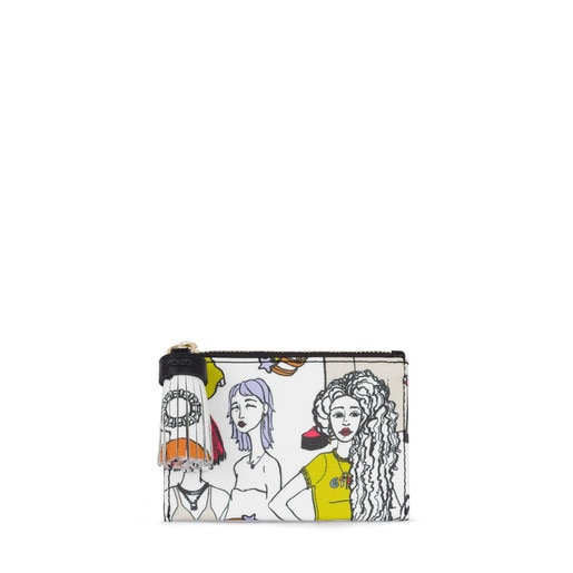 محفظة وحافظة بطاقات TOUS Tribe باللون الأسود وألوان متعددة