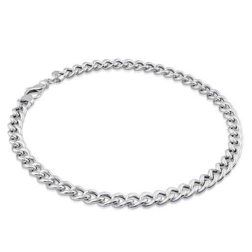 Collaret barbat de plata, 45 cm Chain