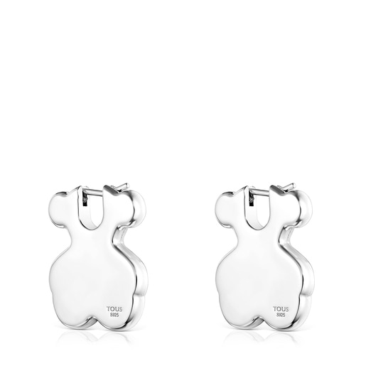 Short Silver TOUS Sweet Dolls bear earrings. 2,7cm.