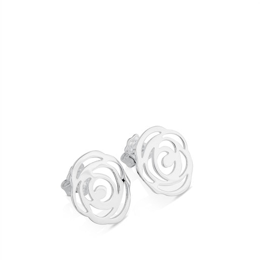 Ohrringe Rosa d'Abril aus Silber