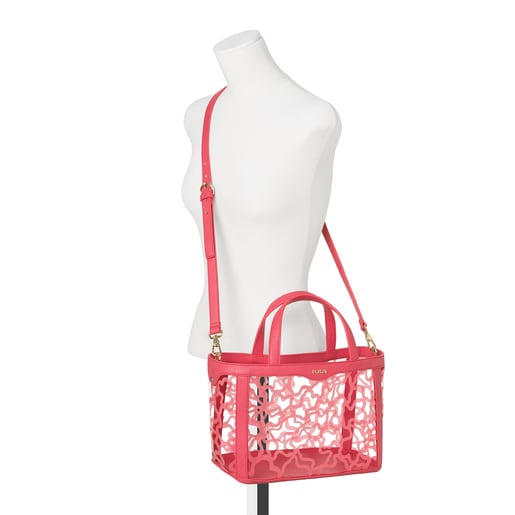 Маленькая сумка-тоут Kaos Shock из винила кораллового цвета