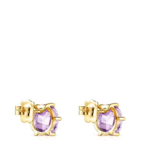 Ivette Earrings in Gold with Amethyst | TOUS