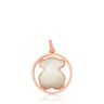 Rose Vermeil Silver Camille Pendant with Mother-of-Pearl Bear motif