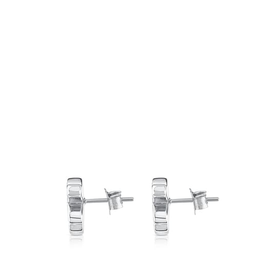 Silver Sweet Dolls bear Earrings | TOUS