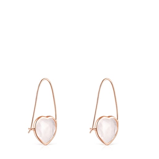 Rose Silver Vermeil and pink Quartz Sweet Dolls Color Earrings | TOUS