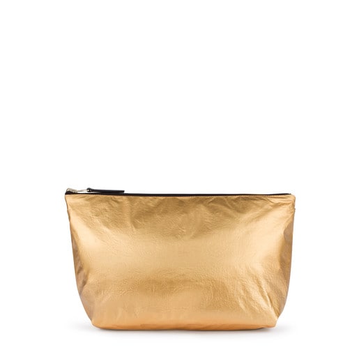 حقيبة يد Kaos Shock متوسطة الحجم ذات وجهيْن باللونين الفضي والذهبي