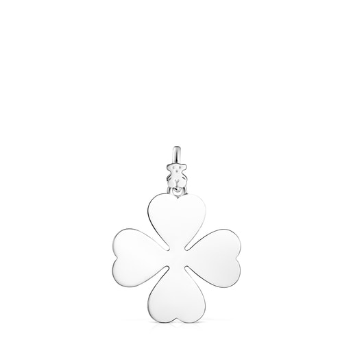 Silver TOUS Good Vibes clover Pendant