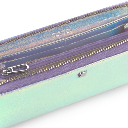 Stredne veľká dúhová fialová peňaženka Dorp