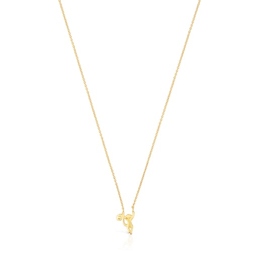 Silver Vermeil Save monkey Necklace