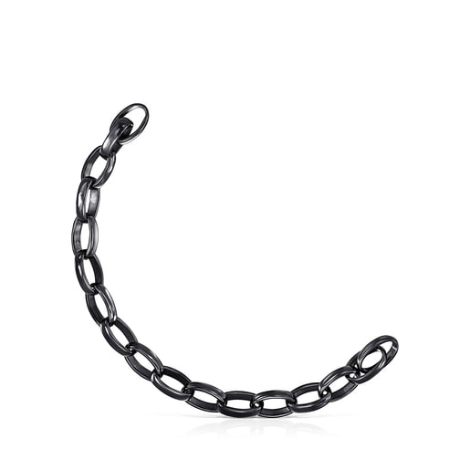 Oval Dark Silver Hold Bracelet