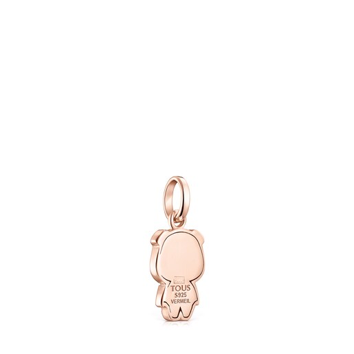 Colgante cerdo con baño de oro rosa 18 kt sobre plata y rubí Chinese Horoscope