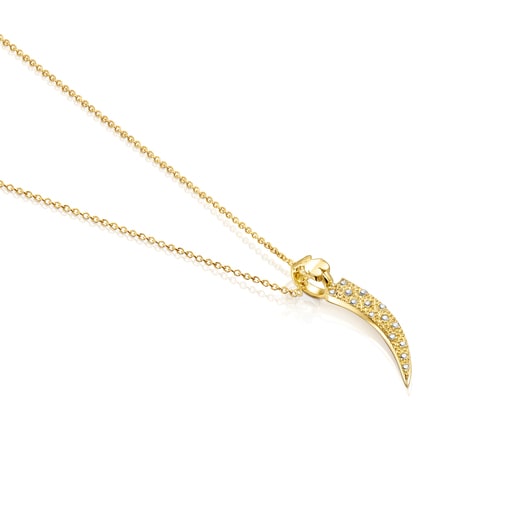 Collar TOUS Good Vibes cuerno de oro y diamantes