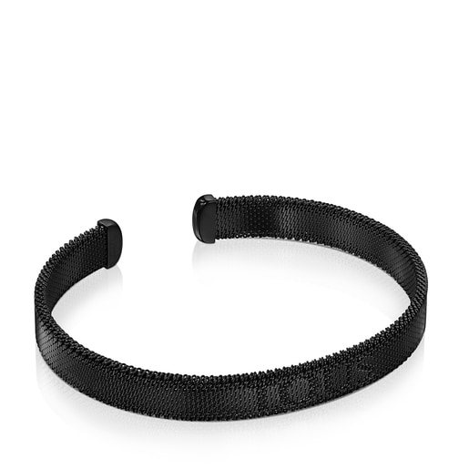 Armband Mesh aus IP-Stahl in Schwarz