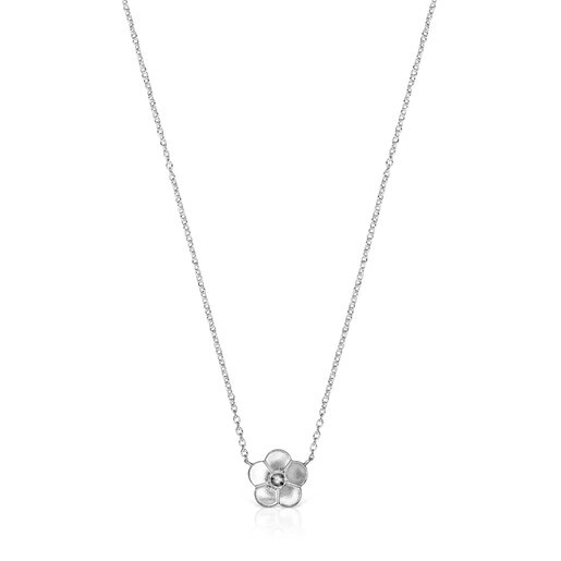 Silver Vita Flower Necklace