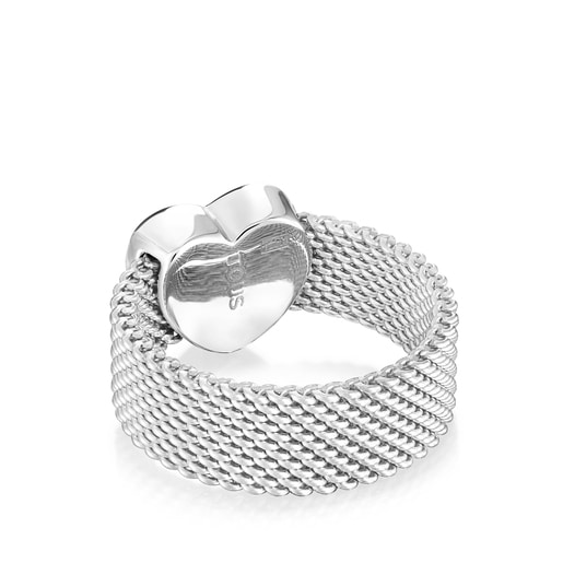 Anillo mesh de plata tous new arrivals