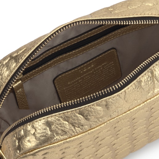 Golden leather Sherton crossbody bag