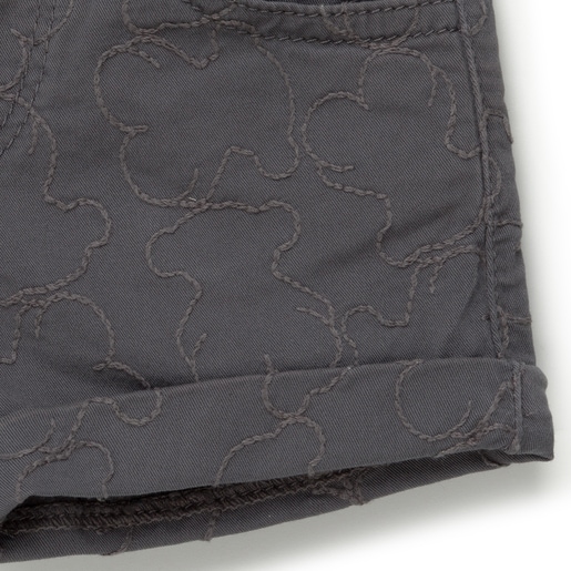 Short niña multiosos en jackard Gris