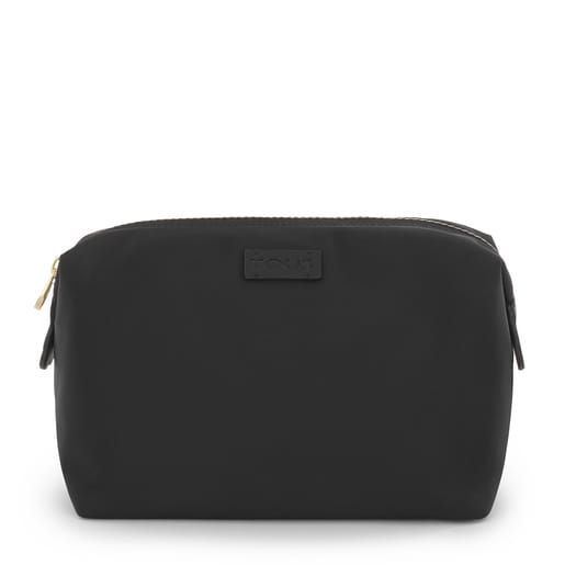 Large black Pleat Up toiletry bag