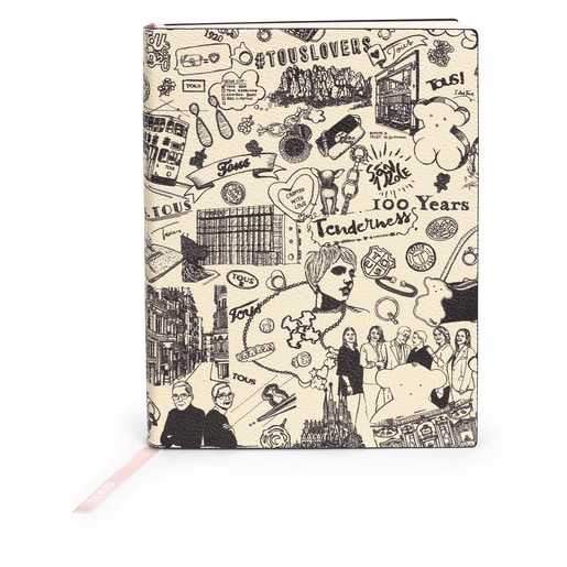 Black and white TOUS Centenary Notepad