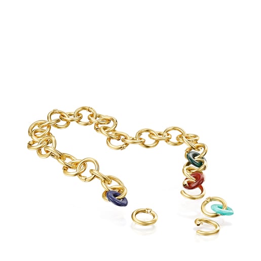 Hold Gems Silver Vermeil Necklace with Gemstones
