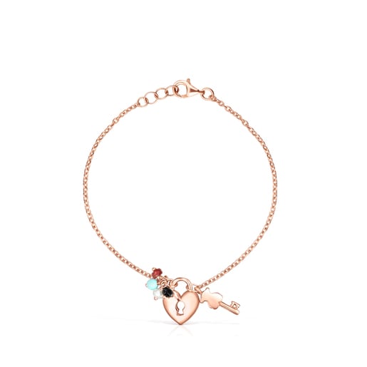 San Valentín Rose Vermeil Bracelet with Gemstones - Online Exclusive
