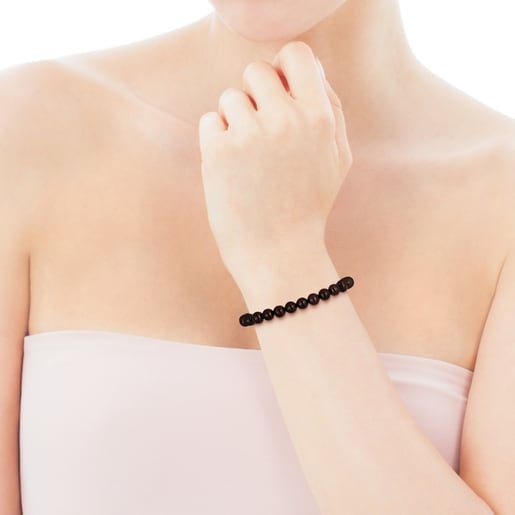 Garnet and Silver Color Bracelet