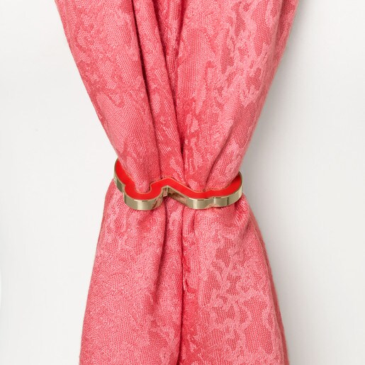 Porte-clés Mousqueton Ours orange