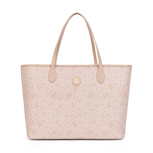 Tote Bag grande Kaos Mini em Lona na cor rosa