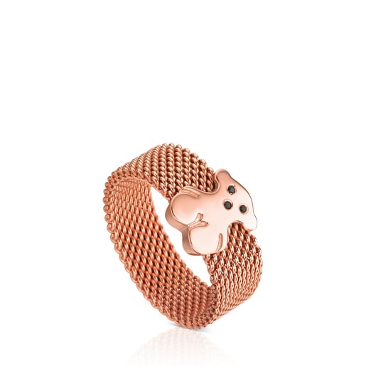 Anillo tous plata vermeil rosa clearance