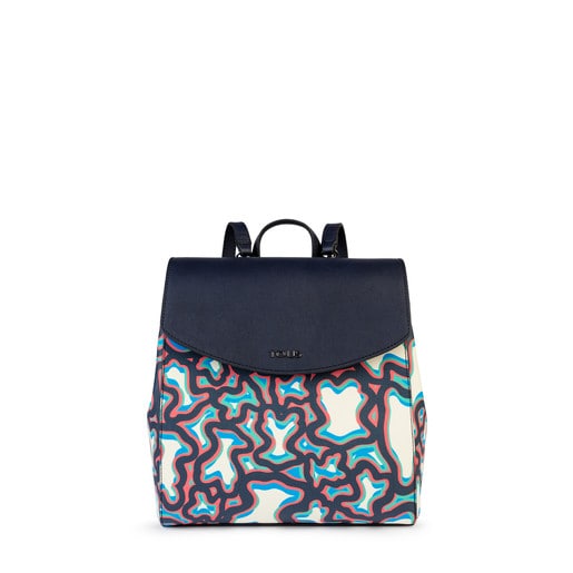 حقيبة خلفية Kaos Unique باللون الأزرق الداكن وبألوان متعددة