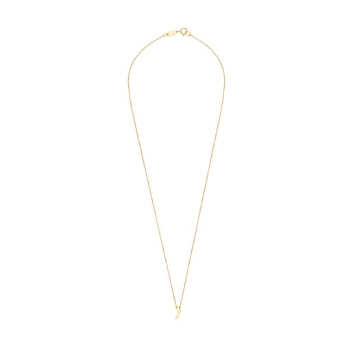 שרשרת זהב גוד וויבס עם תליון קרן שפע