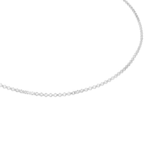 Enge Halskette TOUS Chain aus Silber, 45 cm lang mit kleinen Kugeln.