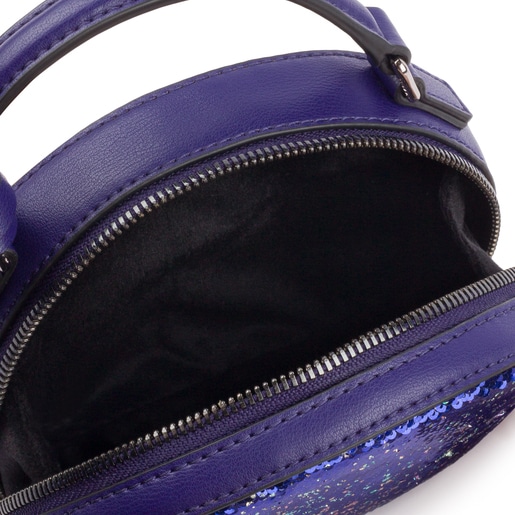 Sac à bandoulière Dulzena Sequins mini violet