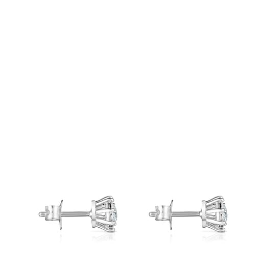 Pendientes tous oro blanco y diamantes best sale
