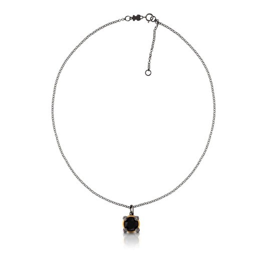 Vermeil Silver Noir Necklace with Diamond and Onyx - Tous | TOUS