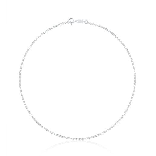 Collaret de plata amb anelles rodones, 40 cm Chain